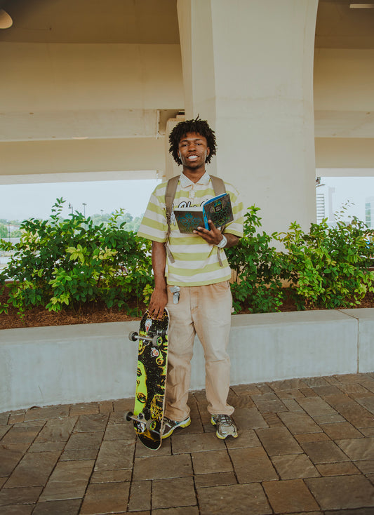 By His Stripes Green Polo