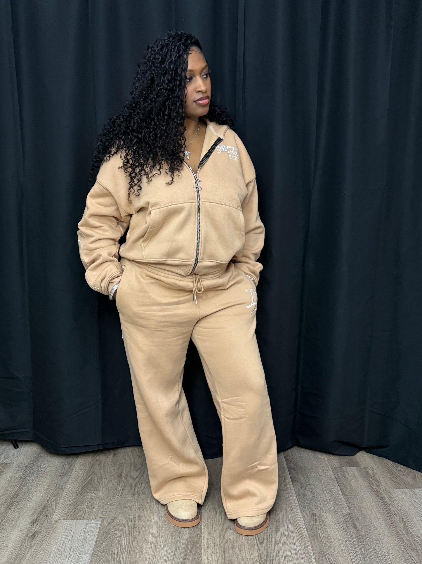 Wafer Rhinestone Sweats