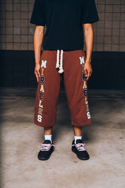 Brown Miracles 3/4 Shorts