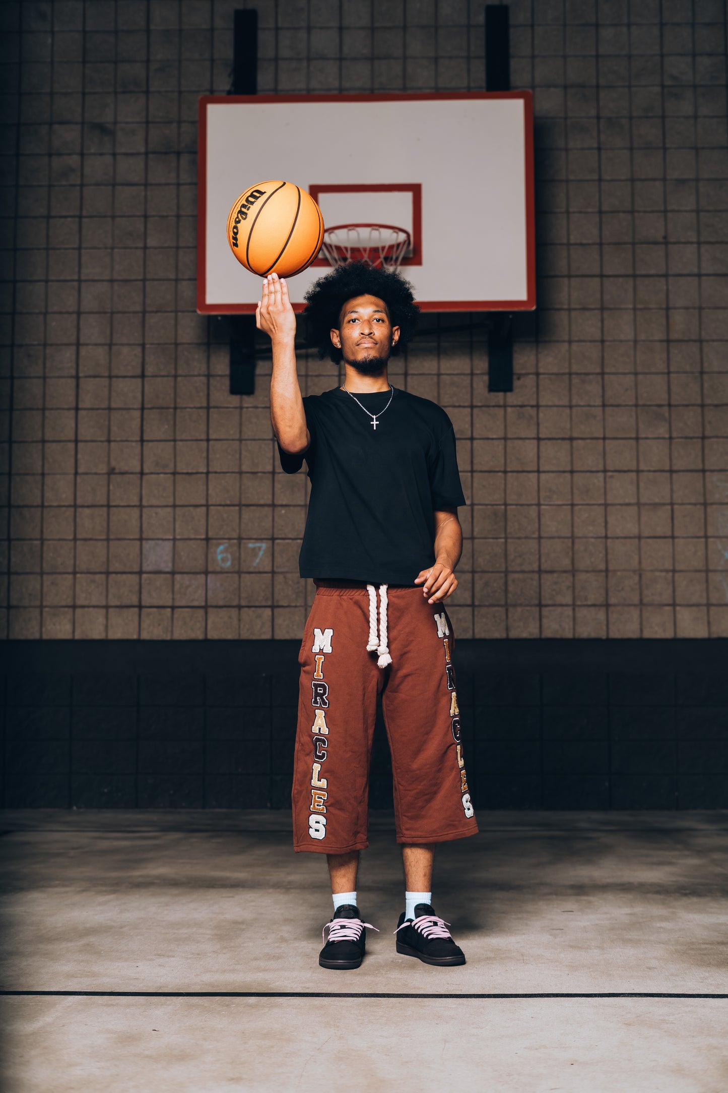 Brown Miracles 3/4 Shorts