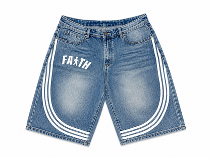 Faith blue wash Denim jorts