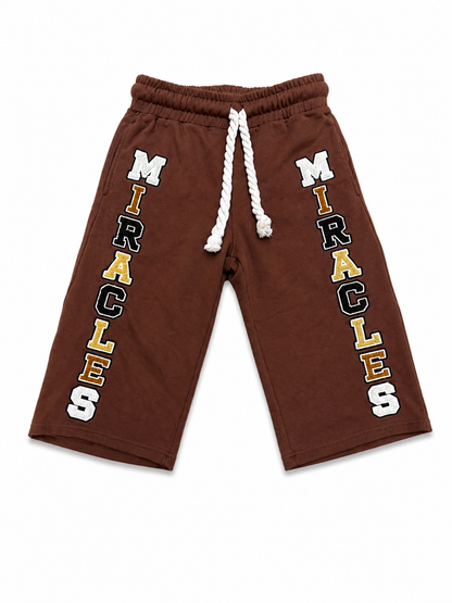 Brown Miracles 3/4 Shorts