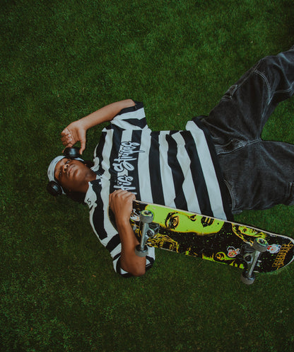 By His Stripes Black Polo
