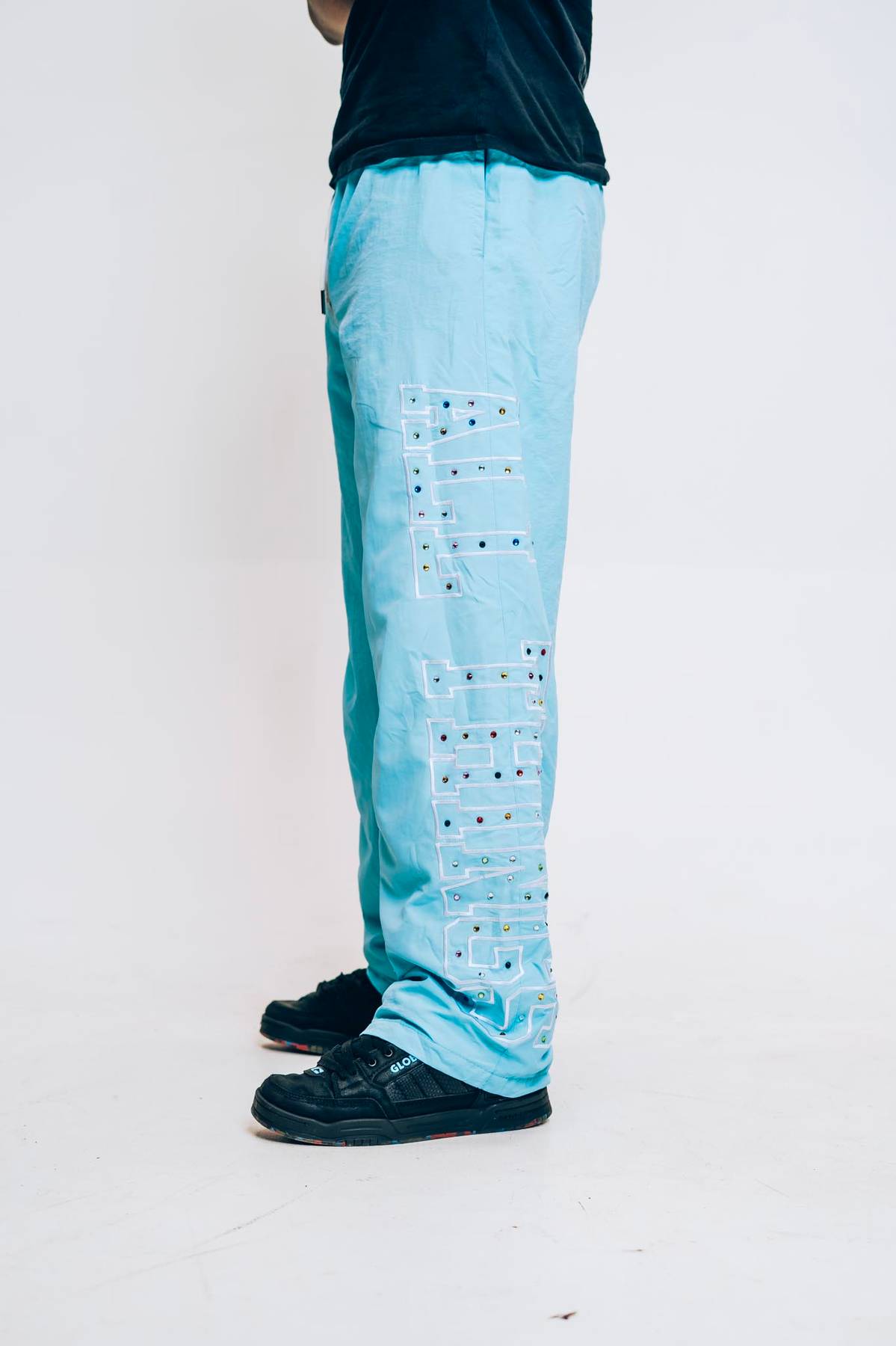 All Things Nylon Pants Light Blue