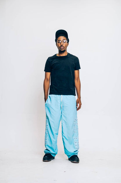 All Things Nylon Pants Light Blue