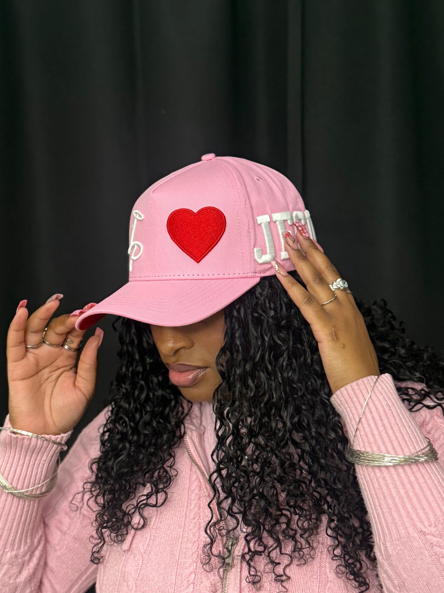 I LOVE JESUS PINK SNAPBACK