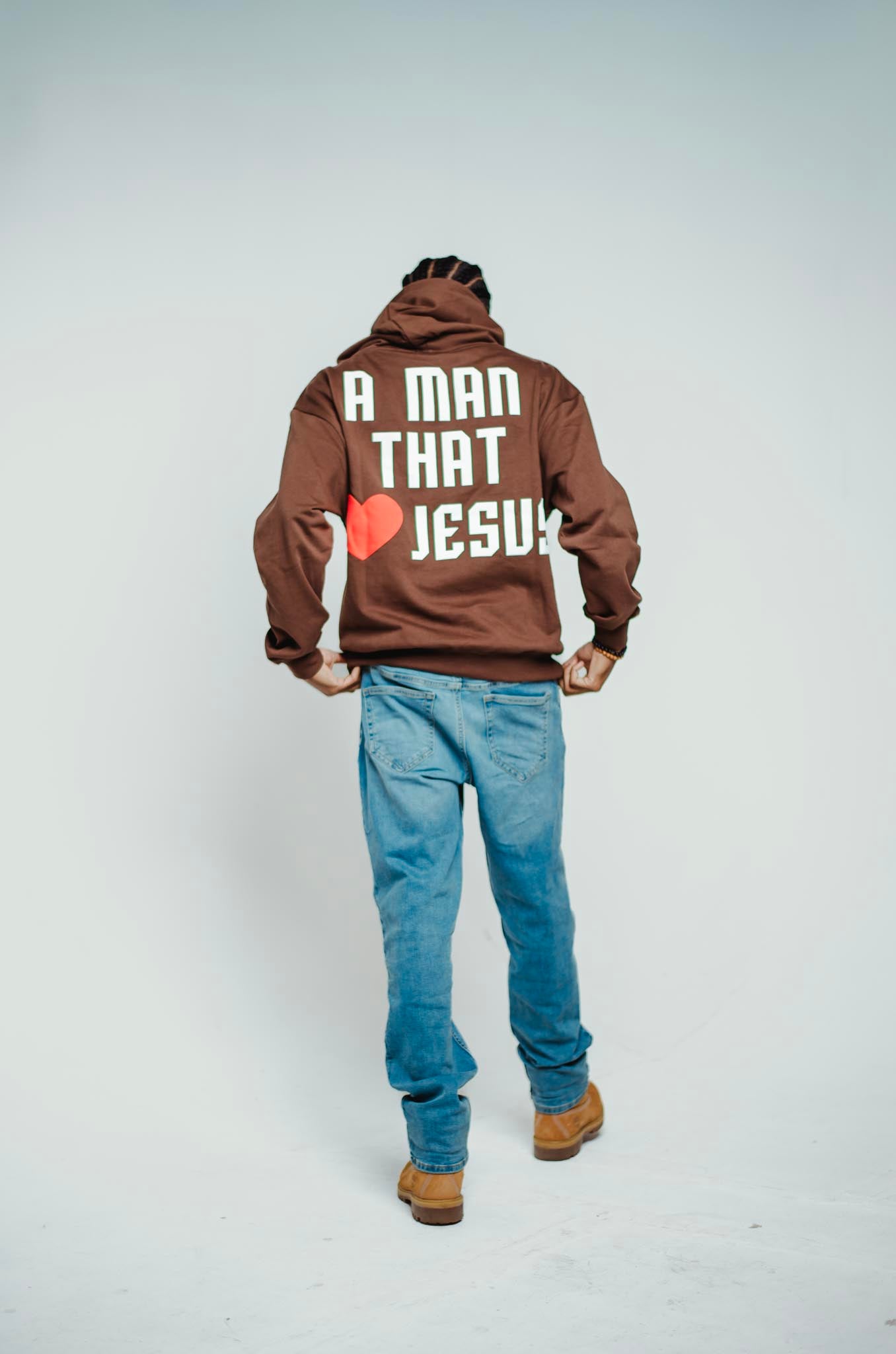 A Man That Loves Jesus Mocha Hoodie